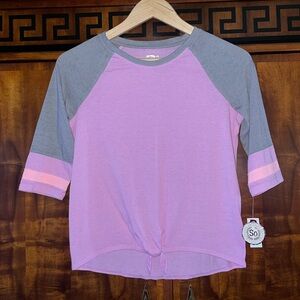 SO girls/kids size 14 Perfect Active TEE long 3/4 sleeve NWT